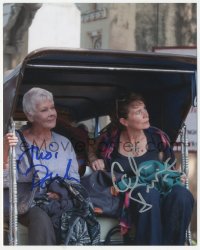 3f0966 BEST EXOTIC MARIGOLD HOTEL signed color 8x10 REPRO still 2010s by Judi Dench AND Celia Imrie!