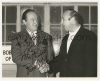 3f0539 BOB HOPE signed 8x10 still 1980s shaking hands with guy later in his career by Wilson S. Hong!