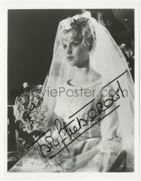3f0976 BRIGITTE BARDOT signed 8x10 REPRO still 1980s great seated close up in bridal gown!