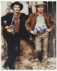 3f0981 BUTCH CASSIDY & THE SUNDANCE KID signed color 8x10 REPRO still 1990s by Redford AND Newman!