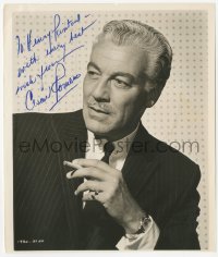3f0553 CESAR ROMERO signed 8.25x9.5 still 1962 smoking portrait in suit & tie from If A Man Answers!