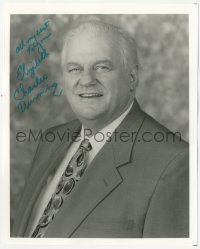 3f0988 CHARLES DURNING signed 8x10 REPRO still 1980s head & shoulders smiling portrait in suit & tie!