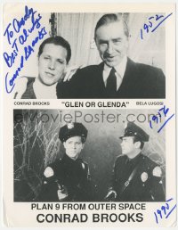 3f0559 CONRAD BROOKS signed 8.5x11 publicity still 1995 split image from Glen or Glenda & Plan 9!