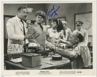 3f0590 ERNEST BORGNINE signed 8x10 still 1964 with Claudine Longet & others in McHale's Navy!
