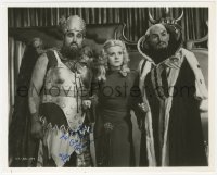 3f1056 JEAN ROGERS signed 8x10 REPRO still 1980s Dale Arden with Ming & King Vultan in Flash Gordon!