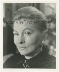 3f1061 JOAN FONTAINE signed deluxe 8x10 REPRO still 1980s head & shoulders portrait later in career!