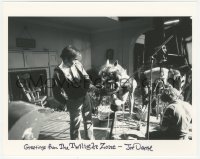 3f1062 JOE DANTE signed 8x10 REPRO still 1980s candid on the set of The Twilight Zone: The Movie!
