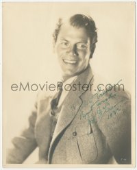 3f0635 JOEL McCREA signed deluxe 8x10 still 1932 youthful smiling portrait of the leading man!