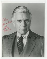 3f1065 JOHN FORSYTHE signed 8x10 REPRO still 1980s head & shoulders portrait, And Justice For All!