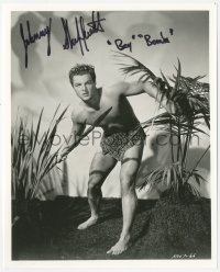 3f1068 JOHNNY SHEFFIELD signed 8x10 REPRO still 1980s as Bomba the Jungle Boy in The Lost Volcano!