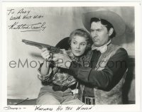 3f1070 KATHLEEN CROWLEY signed 8x10 REPRO still 1980s from Westward Ho the Wagons with Fess Parker!