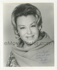 3f0663 MARGO signed 8x10 still 1980s head & shoulders smiling portrait later in her career!