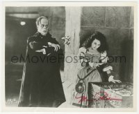 3f1110 MARY PHILBIN signed 8x10 REPRO still 1980s great image w/ Lon Chaney in Phantom of the Opera!