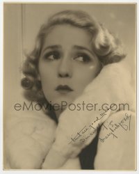 3f0673 MARY PICKFORD signed deluxe 7.5x9.5 still 1930s wonderful close portrait wearing ermine!