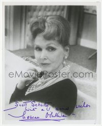 3f1113 MAUREEN O'SULLIVAN signed 8x10 REPRO still 1980s close up wearing pearls late in her career!