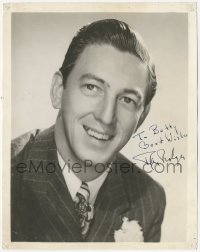 3f0709 RAY BOLGER signed 8x10 still 1930s head & shoulders smiling portrait in suit & tie!