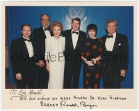 3f0883 RONALD REAGAN/NANCY REAGAN signed color 8x10 photo 1991 with Liza Minnelli by Fackelman!