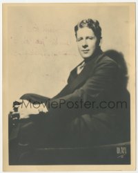 3f0731 RUDY VALLEE signed deluxe 7.5x9.5 still 1940s great portrait of the bandleader by Hal Phyfe!