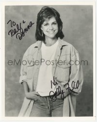 3f1143 SALLY FIELD signed 8x10 REPRO still 1980s great smiling portrait with hands in pockets!