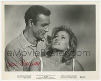 3f0737 SEAN CONNERY signed 8x10 still R1965 c/u as James Bond with sexy Ursula Andress in Dr. No!
