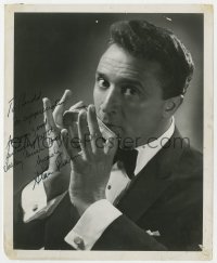 3f0743 STAN FISHER signed 8.25x10 publicity still 1950s portrait of the harmonica player in tuxedo!
