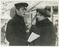 3f0753 TOM COURTENAY signed 8x10 still 1965 close up with Julie Christie in Doctor Zhivago!
