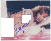 3f1163 TRACI LORDS signed color 8x10 REPRO still 1990s sexy portrait wearing see-through clothing!