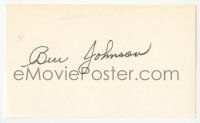 3f0777 BEN JOHNSON signed 3x5 index card 1980s it can be framed & displayed with a repro still!