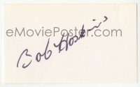 3f0782 BOB HOSKINS signed 3x5 index card 1980s it can be framed & displayed with a repro still!