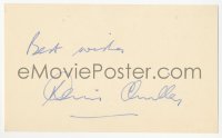3f0793 DENIS QUILLEY signed 3x5 index card 1980s it can be framed & displayed with a repro still!