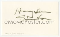 3f0807 HARRY DEAN STANTON signed 3x5 index card 1980s frame it w/included 1980 Black Marble still!