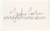 3f0815 JACKIE COOGAN signed 3x5 index card 1970s it can be framed & displayed with a repro still!