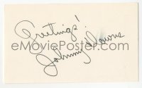 3f0827 JOHNNY DOWNS signed 3x5 index card 1970s it can be framed & displayed with a repro still!