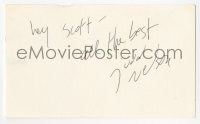 3f0829 JUDD NELSON signed 3x5 index card 1980s it can be framed & displayed with a repro still!