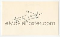 3f0833 KIRK DOUGLAS signed 3x5 index card 1980s it can be framed & displayed with a repro still!