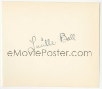 3f0840 LUCILLE BALL signed 5x5 index card 1970s it can be framed with the included repro photo!