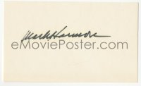 3f0846 MARK HARMON signed 3x5 index card 1980s it can be framed with the included Presidio still!