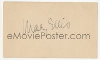 3f0848 MARY ELLIS signed 3x5 index card 1930s it can be framed & displayed with a repro!