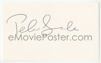 3f0859 PETER O'TOOLE signed 3x5 index card 1980s it can be framed & displayed with a repro still!