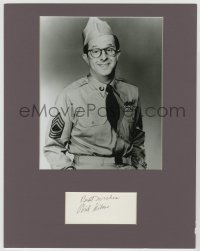 3f0148 PHIL SILVERS signed 3x5 index card in 11x14 display 1950s ready to frame & display!