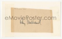 3f0314 RAY MILLAND signed 2x4 cut album page 1940s it can be framed with the included repro!