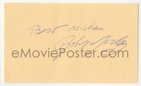 3f0865 ROBERT MORLEY signed 3x5 index card 1980s it can be framed & displayed with a repro still!