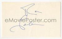 3f0868 RON LEIBMAN signed 3x5 index card 1980s it can be framed & displayed with a repro still!