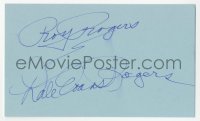 3f0870 ROY ROGERS/DALE EVANS signed 3x5 index card 1980s it can be framed & displayed with a repro still!