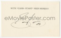 3f0871 SAMMY CAHN signed 3x5 index card 1983 it can be framed & displayed with a repro!