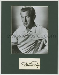 3f0154 STEWART GRANGER signed 3x5 index card in 11x14 display 1950s ready to frame & display!