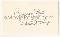 3f0877 STEWART GRANGER signed 3x5 index card 1980s it can be framed & displayed with a repro still!