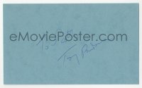 3f0880 TONY RANDALL signed 3x5 index card 1980s it can be framed & displayed with a repro still!