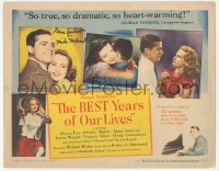 3f0105 BEST YEARS OF OUR LIVES signed TC 1947 by Dana Andrews, montage w/Teresa Wright, William Wyler