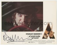 3f0097 CLOCKWORK ORANGE signed LC #1 1972 by Malcolm McDowell, close up driving, Stanley Kubrick